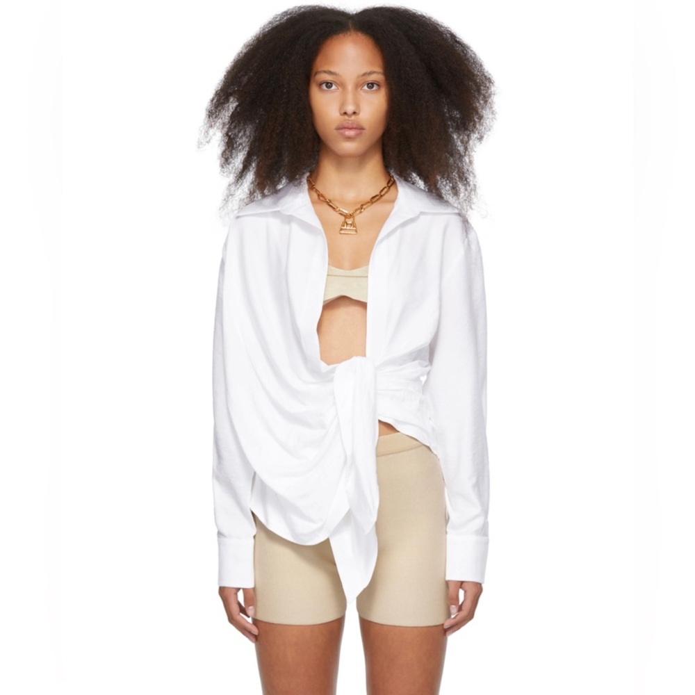 JACQUEMUS White 'La Chemise Bahia' Shirt